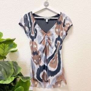 Weston Wear Anthropologie Ikat Abstract Gauze Bohemian Top Large